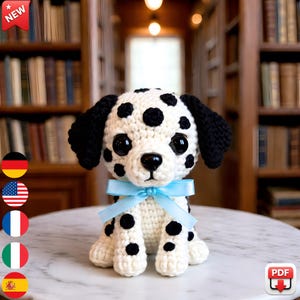Patrón de amigurumi de dálmata a crochet en PDF / Peluche ideal para principiantes (descarga en PDF)