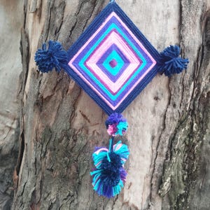 Eye of God Protection Amulet Huichol Art