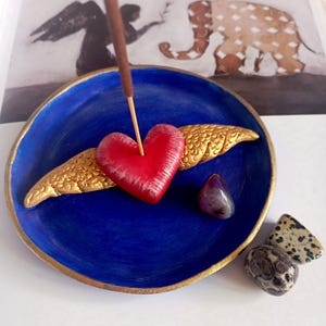 Winged Heart Incense Holder