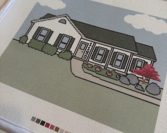 Custom House: canvas met naaldpunt (18-mesh)