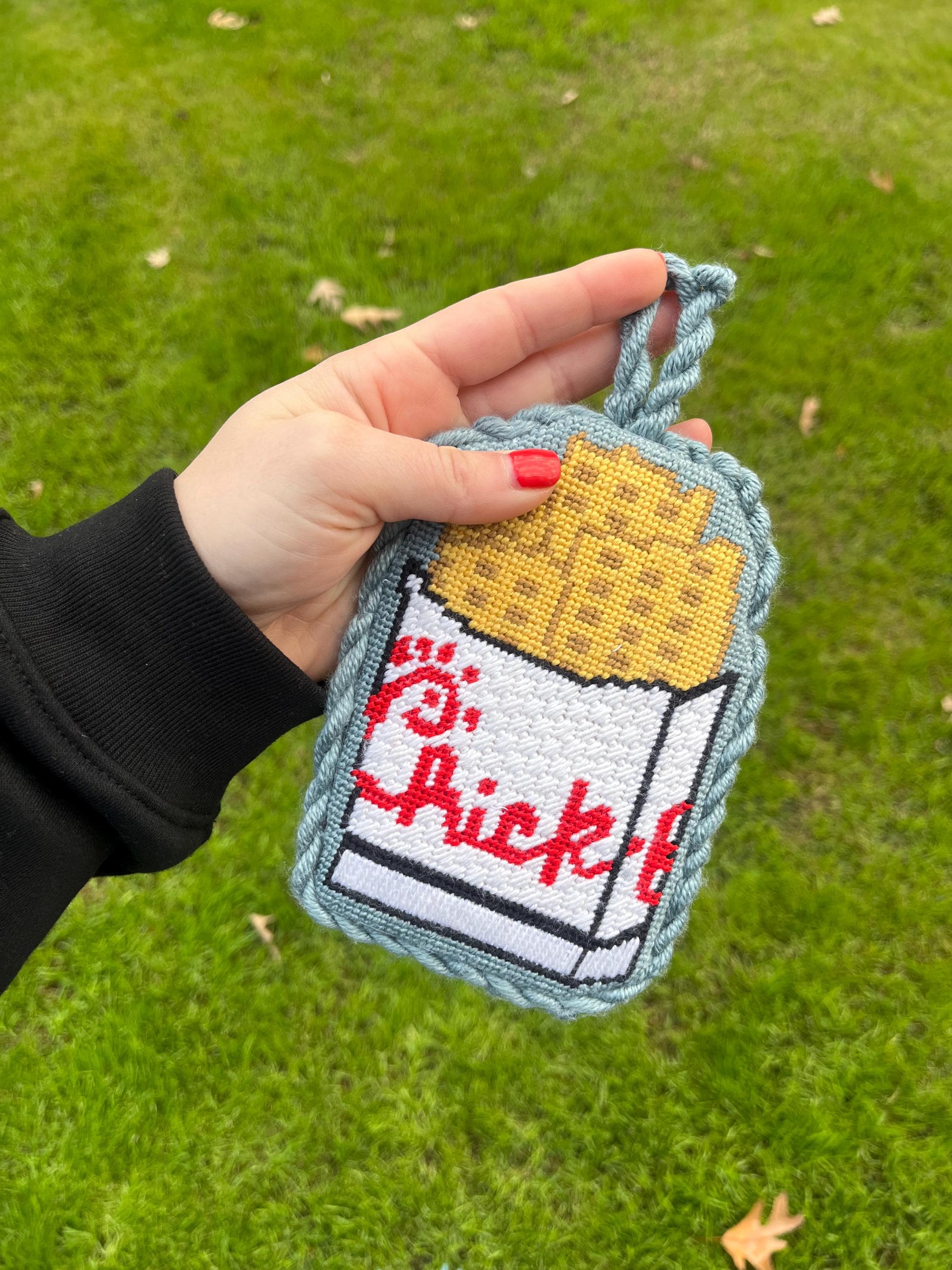 Chick-fil-a Fries - Needlepoint Canvas PDF Chart Download (13 Mesh