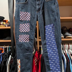 Op maat gemaakte patchworkjeans