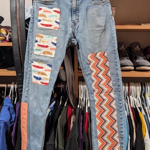 Op maat gemaakte patchworkjeans