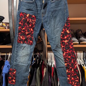 Op maat gemaakte patchworkjeans