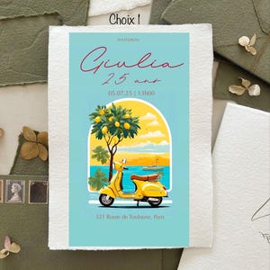 Carte d’invitation d’anniversaire la dolce vita