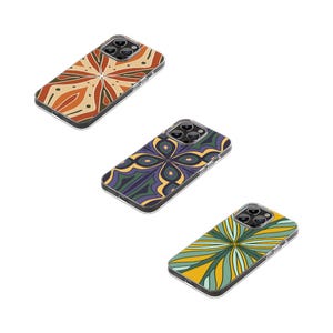Custodia per telefono – Motivi geometrici – Astratti – Custodia colorata – Retro – Sansoria