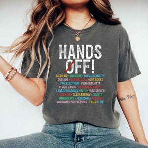 T-shirt de protestation sans intervention, T-shirt d&#39;activisme politique, T-shirt sur les droits de l&#39;environnement, Sauvegarde des terres publiques, Assurance-maladie, Sécurité sociale, Liberté d&#39;expression