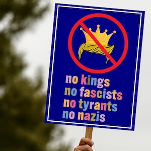 No Kings Protest Sign, Anti-Trump Resistance, Political Activist Poster, No Tyrants Sign, Resist Fascism Protest Poster, Hands Off Protests