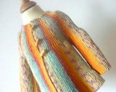 Colourful flared baby girls cardigan