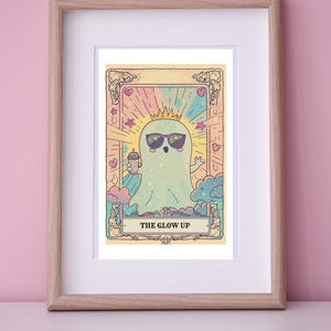 Carta del Tarot "El Resplandor" / Descarga digital imprimible / Arte del Tarot del Amor Propio / Baraja Mística Milenaria / Arte mural espiritual en tonos pastel