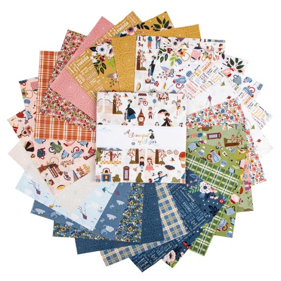 A Spoonful of Sugar 10" Stacker, Jennifer Long, Riley Blake Designs, 42 Precut Quilt Squares