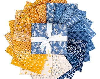 Ready to Ship! Denim & Daisy Fat Quarter Bundle by Lori Holt for Riley Blake Designs