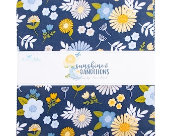 Sunshine & Dandelions 10 Inch Stacker, 42 Pcs. by Traci Reed for Riley Blake Designs
