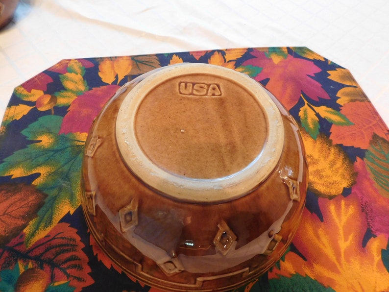 Monmouth Western Stoneware bean pot and lid and 2 quart bowl stoneware