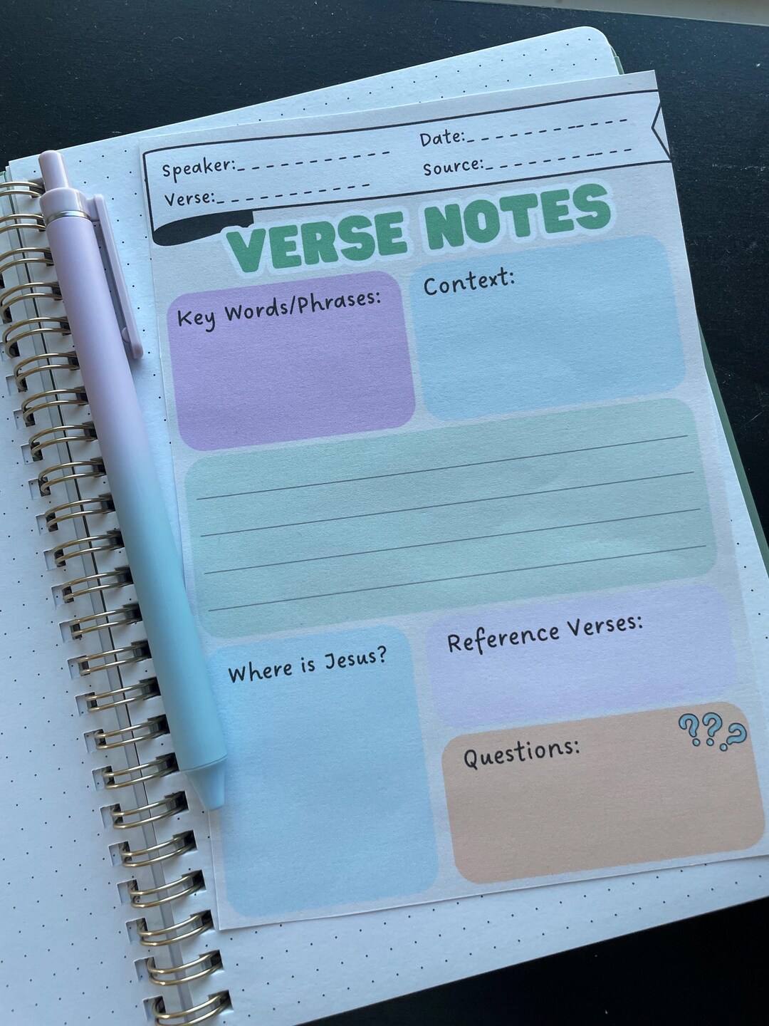 Scripture Notes. Printable Verse Notes PDF Printable - 5