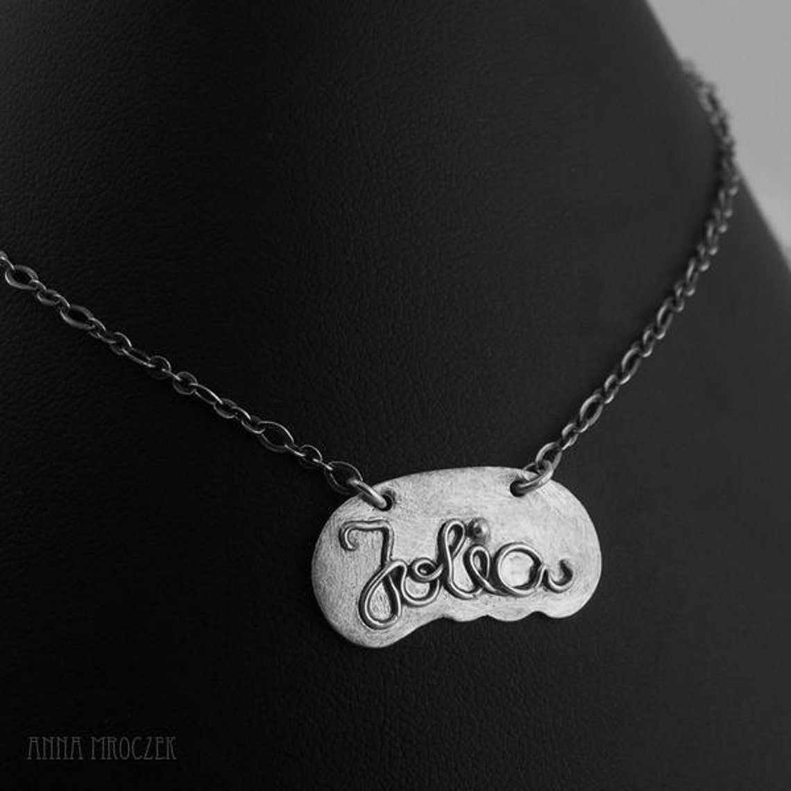 Personalized Necklace, Sterling Silver, Pure Silver, Name on Pendant