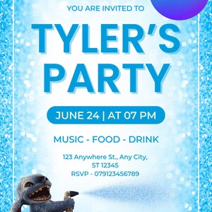 Stitch Birthday Party Invitation Editable Template, Lilo Birthday Invitation, Stitch Birthday pool Party Invitation, Stitch Bday evite Canva