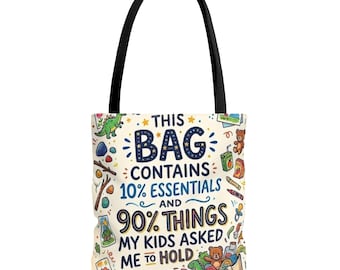 Mom Tote Bag: 10/90 Essentials/Kids' Things – Playful Parent Carryall