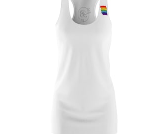 Racerback Rainbow Dress Shoulder Stripe & Monogram