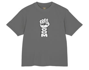 Freedom Fist T-Shirt  Graphic Protest Tee with 'FREEDOM' Design
