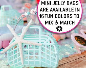 Jelly Purses, Retro Jelly Bags, Beach Party Favors, Summer Favor Bags, Flower Girl Gifts, Birthday Gift Bag, Plastic Basket, Mini Tote