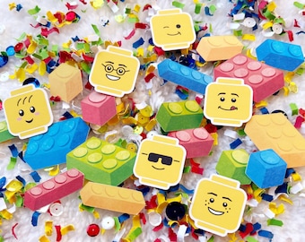 Block Birthday Party, Brick Party, Building Block Party Decorations, Building Blocks Confetti, Brick Birthday Decor