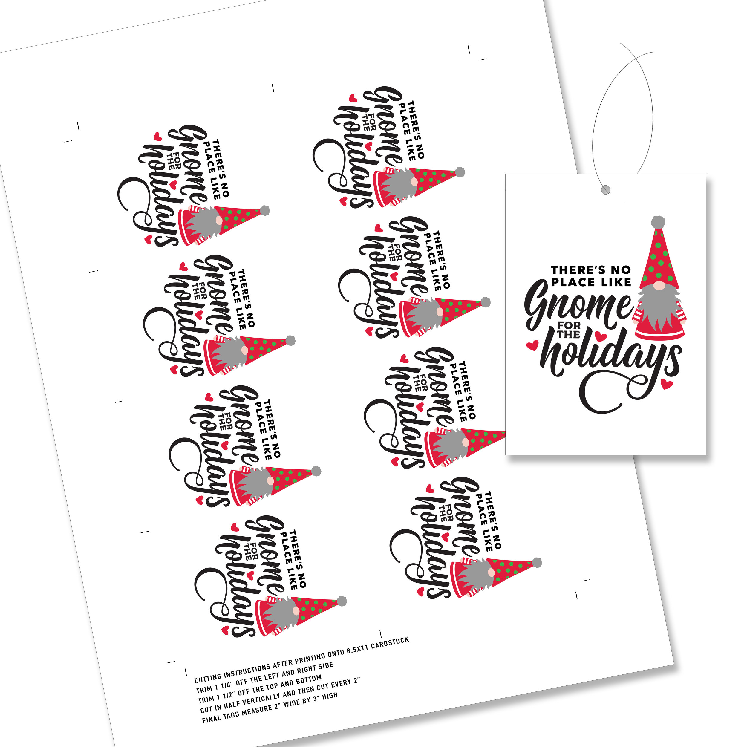 Free Printable Customizable Gift Tags (No Cutting Required!)