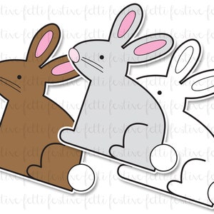 Easter Bunny Clip Art, Rabbit Clipart, Chocolate Bunny, PNG, EPS, Personal Use, Commercial Use, Instant Download, Digital Design, 300 dpi