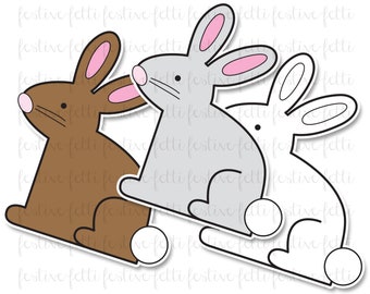 Easter Bunny Clip Art, Rabbit Clipart, Chocolate Bunny, PNG, EPS, Personal Use, Commercial Use, Instant Download, Digital Design, 300 dpi