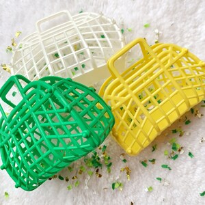 Green Party Favor Bags, St. Patricks Day Bags, Green Goodie Bag, Birthday Gift Bag, Mini Jelly Bags, Green Gift Baskets. Leprechaun Trap DIY image 2