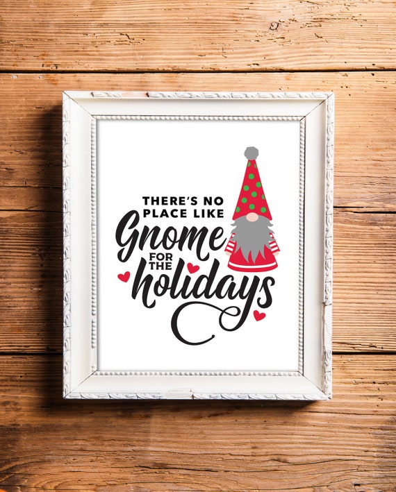 Download Scandinavian Christmas Gnome Sign No Place Like Gnome for ...