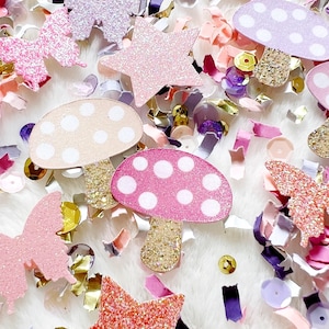 Pastel Fairy Garden Confetti, Fairy Garden Baby Shower, Fairy Birthday Party Decor, Fairy Confetti, Enchanted Forest Decor image 3
