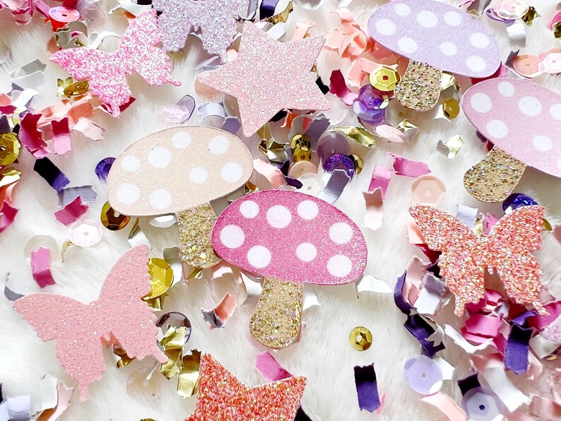 Pastel Fairy Garden Confetti, Fairy Garden Baby Shower, Fairy Birthday Party Decor, Fairy Confetti, Enchanted Forest Decor image 3