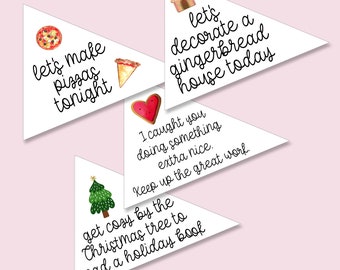 28 Elf Pennant Flag Printables, Elf Printable Activities, Printable Pennant Flags, Christmas Elf Printable Bundle, Elf Holiday Activities