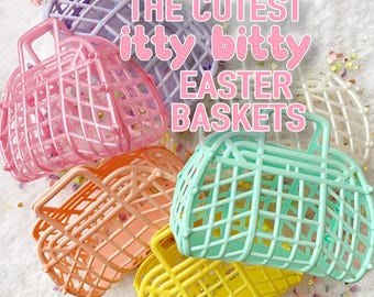 Mini Easter Baskets, Kids Easter Basket, Easter Favor Baskets, Eco Friendly Bag, Girls Tote, Mini Easter Bag, Made in USA, Mini Jelly Bag