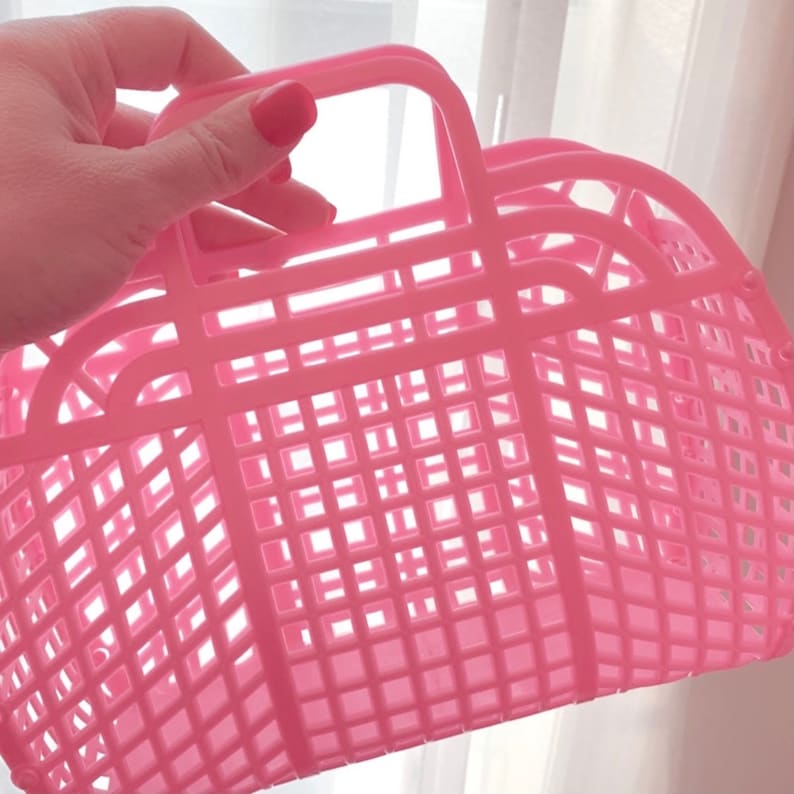 Plastic Jelly Bags Reusable Gift Bags Summer Tote Bag 80s Etsy