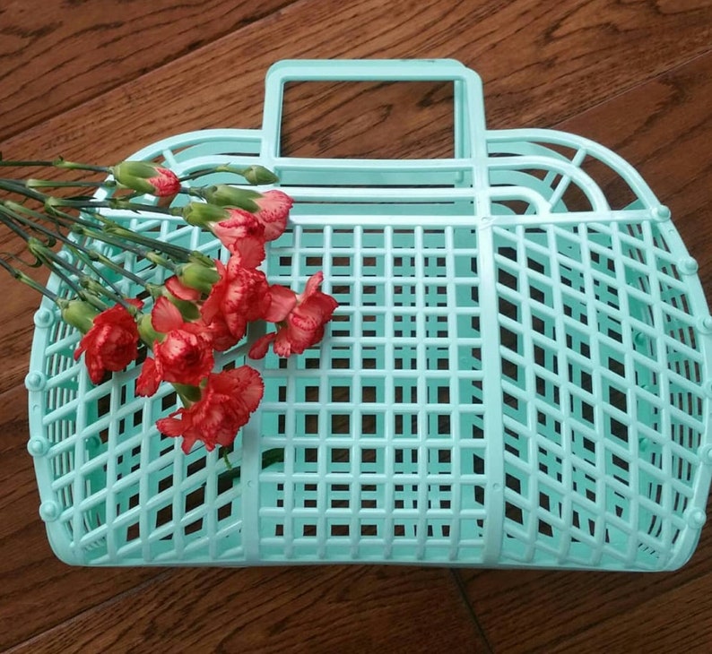 Trick or Treat Bag, Boo Baskets, Large Retro Jelly Tote, Trendy Retro Basket, Halloween Gift Basket, Halloween Tote, Jelly Purse, Jelly Bag image 9