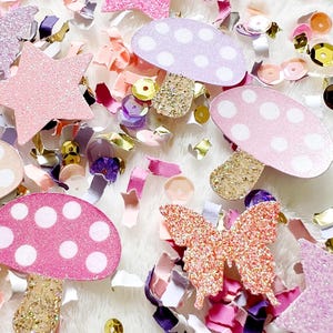 Pastel Fairy Garden Confetti, Fairy Garden Baby Shower, Fairy Birthday Party Decor, Fairy Confetti, Enchanted Forest Decor image 6