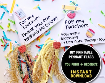 End of Year Teacher Gift, Teacher Appreciation Gift, Thank You for Helping Me Grow, Printable Teacher Thank You, You Make Learning Extra Fun
