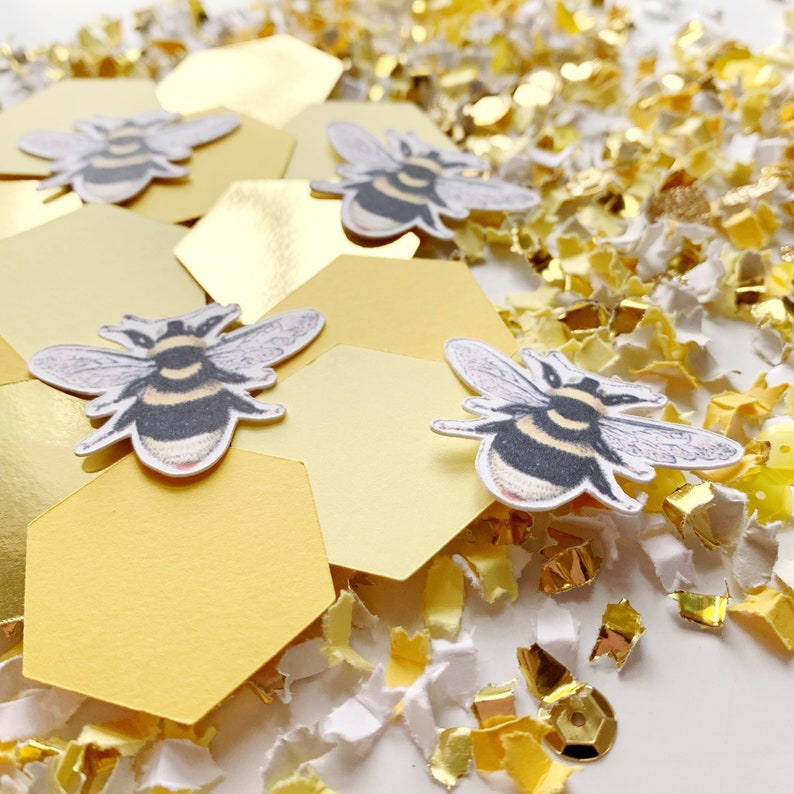 Meant to Bee, Bridal Shower, Confetti, Bride to Bee, Decorations, Bride to Bee Bridal Shower, Honey Bee, Bee Theme Shower, Bee Design image 5