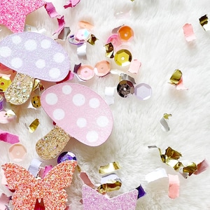 Pastel Fairy Garden Confetti, Fairy Garden Baby Shower, Fairy Birthday Party Decor, Fairy Confetti, Enchanted Forest Decor image 2