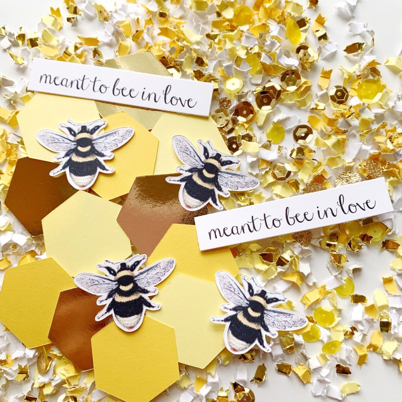 Meant to Bee, Bridal Shower, Confetti, Bride to Bee, Decorations, Bride to Bee Bridal Shower, Honey Bee, Bee Theme Shower, Bee Design image 6