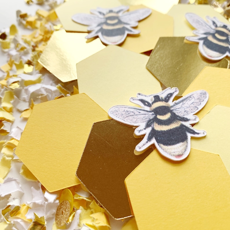 Meant to Bee, Bridal Shower, Confetti, Bride to Bee, Decorations, Bride to Bee Bridal Shower, Honey Bee, Bee Theme Shower, Bee Design image 7