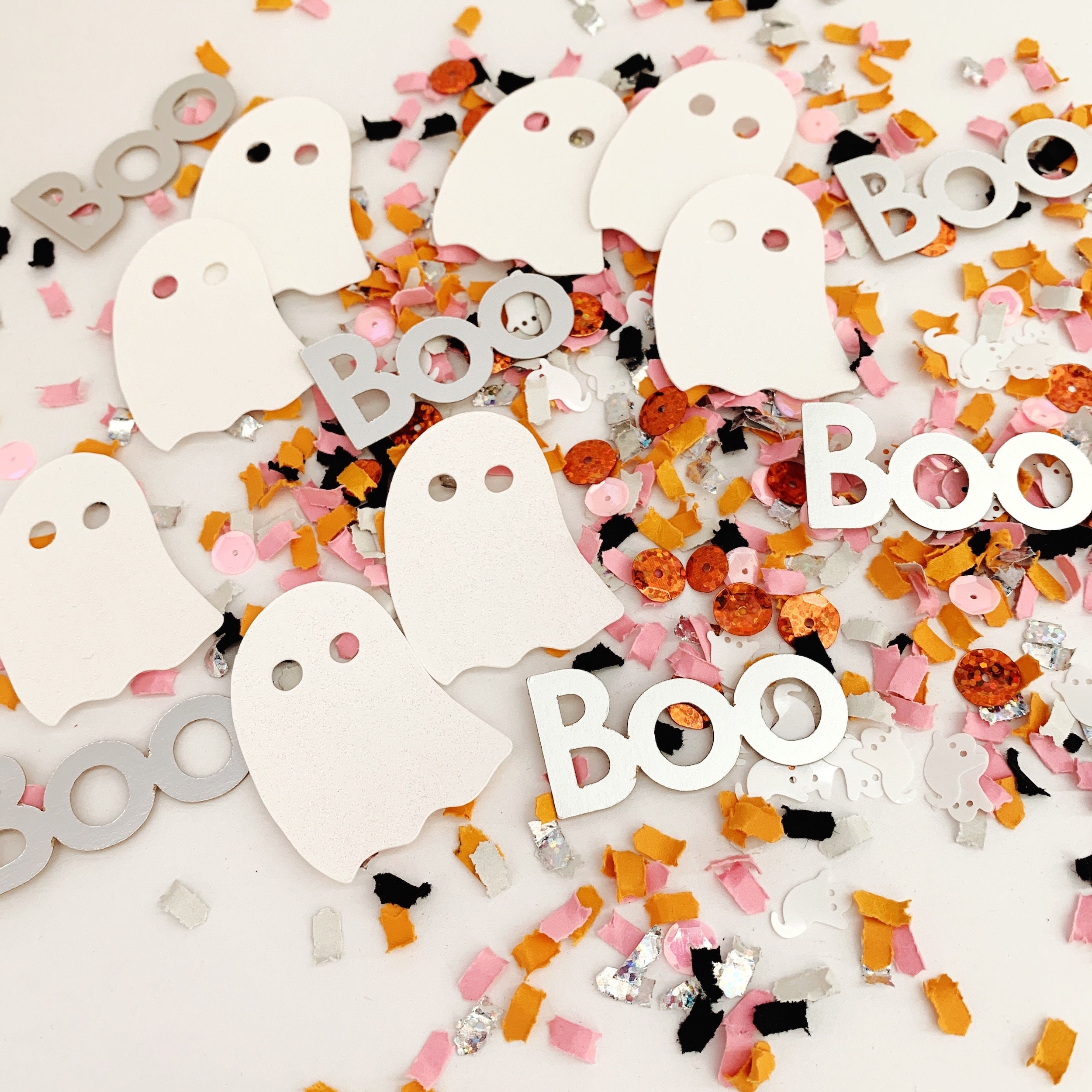 Halloween Boo Ghosts Ghost Confetti Halloween Confetti Boo Etsy
