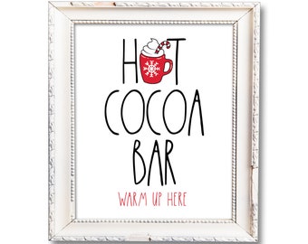 Hot Chocolate Bar, Hot Cocoa Bar, Hot Cocoa Sign, Hot Chocolate Bar Sign, Hot Chocolate Sign, Hot Chocolate Bar Printable, Hot Cocoa Sign