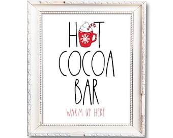 Hot Chocolate Bar, Hot Cocoa Bar, Hot Cocoa Sign, Hot Chocolate Bar Sign, Hot Chocolate Sign, Hot Chocolate Bar Printable, Hot Cocoa Sign