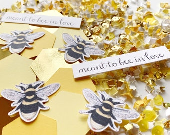 Conçu pour les abeilles, shower de bébé, confettis, mariage entre les filles et les abeilles, décorations, shower de mariage entre les mariés et les abeilles, abeilles, décoration de fête des abeilles, création d'abeilles