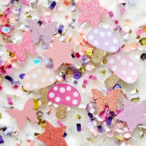 Pastel Fairy Garden Confetti, Fairy Garden Baby Shower, Fairy Birthday Party Decor, Fairy Confetti, Enchanted Forest Decor image 1