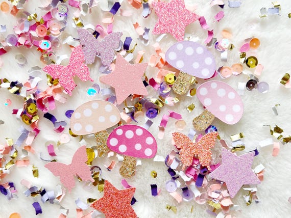 Pastel Fairy Garden Confetti, Fairy Garden Baby Shower, Fairy Birthday Party Decor, Fairy Confetti, Enchanted Forest Decor