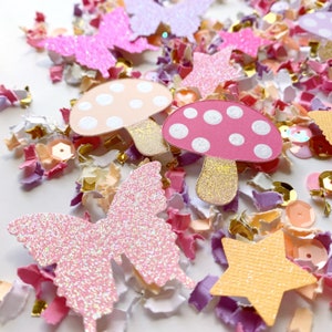 Pastel Fairy Garden Confetti, Fairy Garden Baby Shower, Fairy Birthday Party Decor